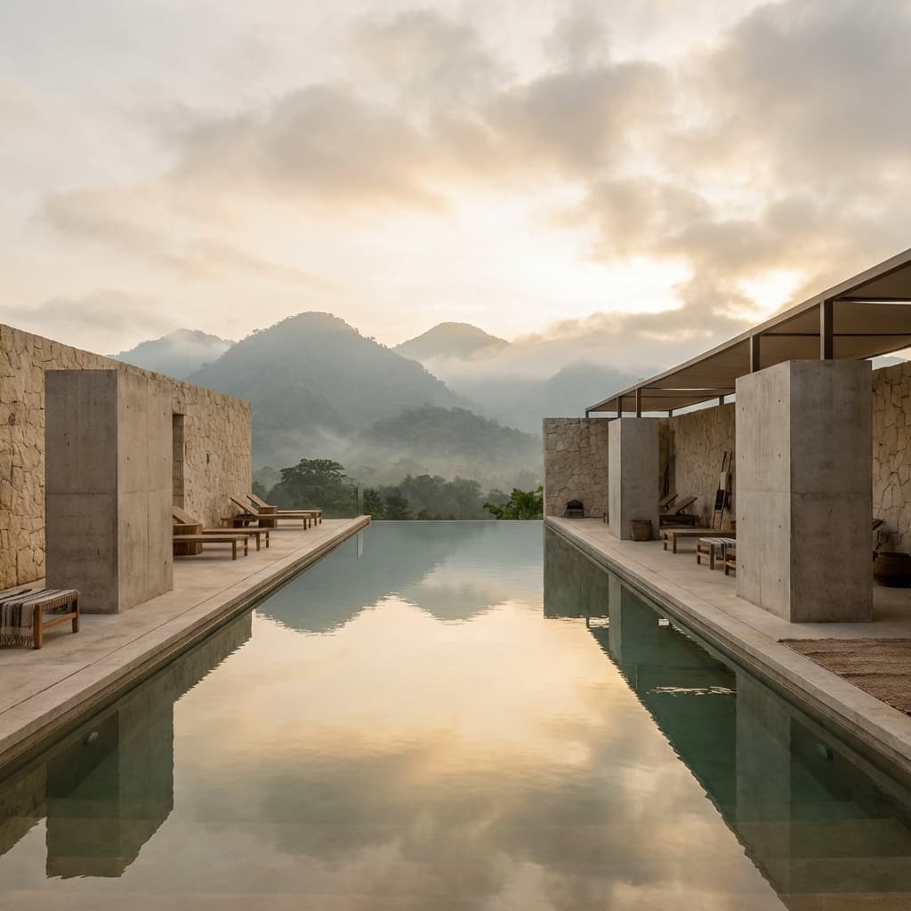 Serene resort architecture